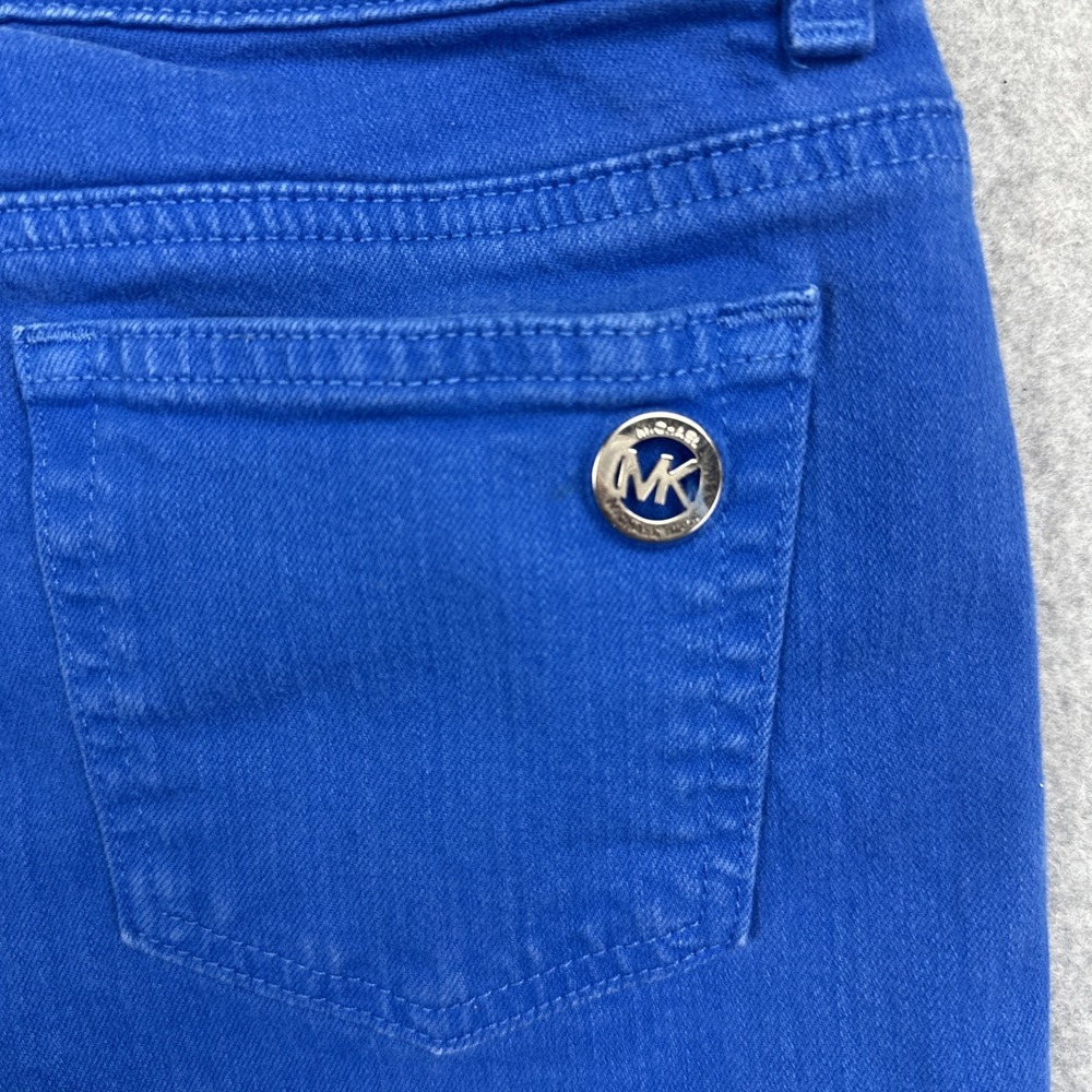 Michael Kors Women's Colored Ultra Blue Jeans Size 4P - Picture 7 of 9
